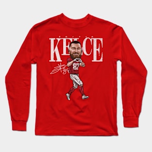 Travis Kelce Kansas City Heart Cartoon Long Sleeve T-Shirt